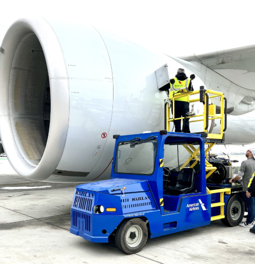 Harlan SUV service utility vehicle for aviation support, featuring optional scissor lift and oiler for tarmac operations.