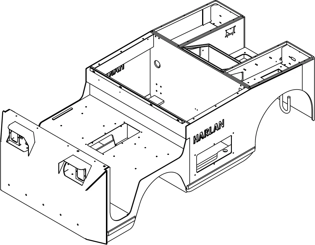 Drawing of an HLE frame