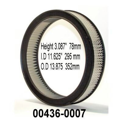 [Filter, Air  (11-5/8 x 13-7/8 x 3-1/16)] 00436-0007