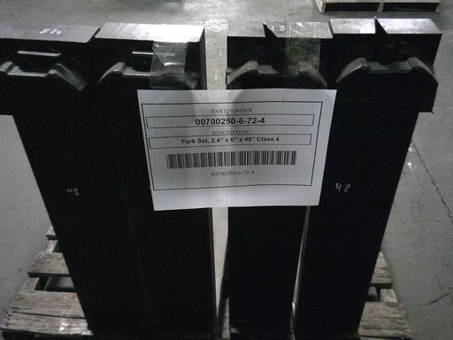 [Fork Set, 2.4” x 6” x 48” Class 4] 00700250-6-72-4