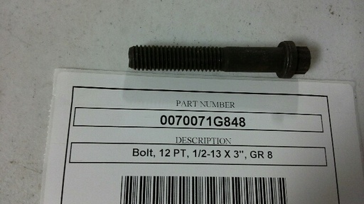 [Bolt, 12 PT, 1/2-13 X 3", GR 8] 0070071G848