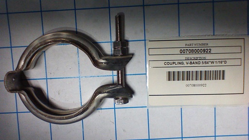 [Coupling, V-Band  (5/64"W 1/16"D0] 00708000922