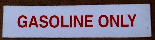[Decal  (Gasoline Only)] 02002-0055