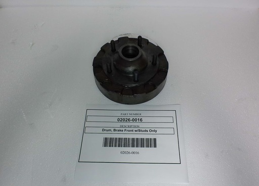 [Drum, Brake Front w/Studs Only] 02026-0016