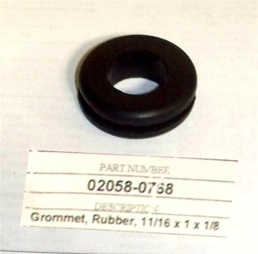 [Grommet, Rubber, 11/16 x 1 x 1/8] 02058-0768
