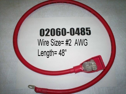 [Cable, Battery POS 48" w/terminal] 02060-0485