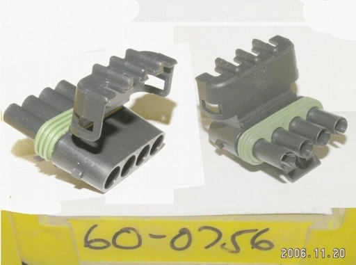 [Connector, 4 Way Flat Male] 02060-0756
