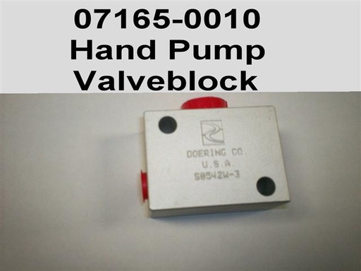 [Block,  Alum Hand Pump Valve] 07165-0010